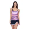 Profile By Gottex Riga D Cup Center Ruched Tankini In Multi