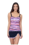 Profile By Gottex Riga D Cup Center Ruched Tankini In Purple Multi