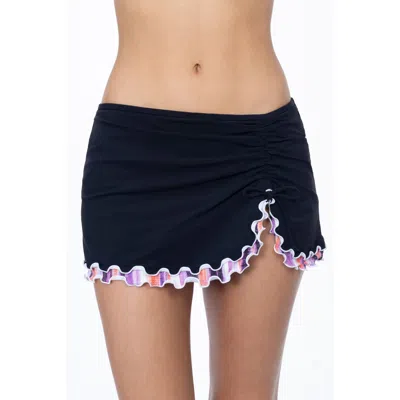Profile By Gottex Riga Tricolore Solid Side Slit Skirt Bottom