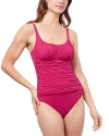 PROFILE BY GOTTEX PROFILE BY GOTTEX RUCHED ONE PIECE SWIMSUIT