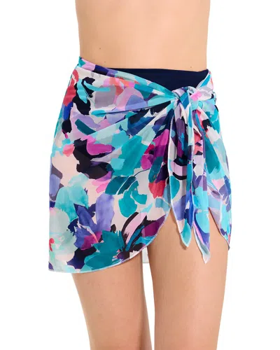 Profile By Gottex Sarong Wrap Mesh Skirt Coverup In Multi