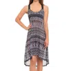 Profile By Gottex Sheer Mesh Macrame Back Dress Cover Up In Shibori In Multi
