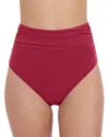 Profile By Gottex Shirred High Waist Bikini Bottom