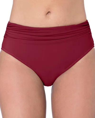 Profile By Gottex Shirred Tankini Bottom In Tutti Frutti Merlot In Multi