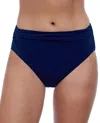 Profile By Gottex Shirred Tankini Bottom In Tutti Frutti Navy In Multi