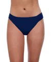 Profile By Gottex Side Tab Hipster Bikini Bottom In Tutti Frutti Navy In Blue