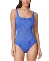 Profile By Gottex Skyfall Round Neck One Piece Swimsuit