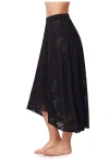 Profile By Gottex Skyfall Textured High Low Skirt Cover-up In Black
