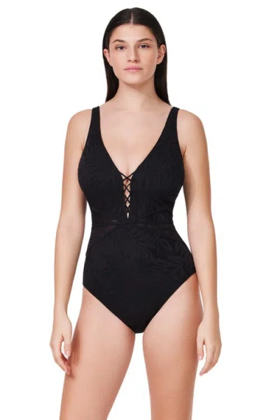 PROFILE BY GOTTEX PROFILE BY GOTTEX SKYFALL TEXTURED V-NECK D-CUP ONE PIECE
