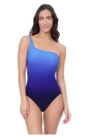 Profile By Gottex Splendor Ombre One Shoulder One Piece In Blue