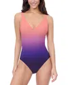 Profile By Gottex Splendor Ombre Swimsuit In Purple Multi