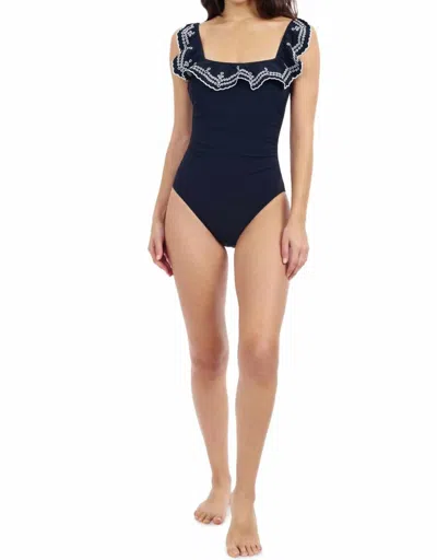 Profile By Gottex Standard Swimsuit In Black In Blue