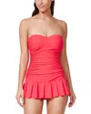 Profile By Gottex Sweetheart Neck Swim Dress In Red