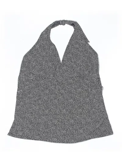 Pre-owned Profile By Gottex Swimsuit Top Gray Tweed Pattern Swimwear