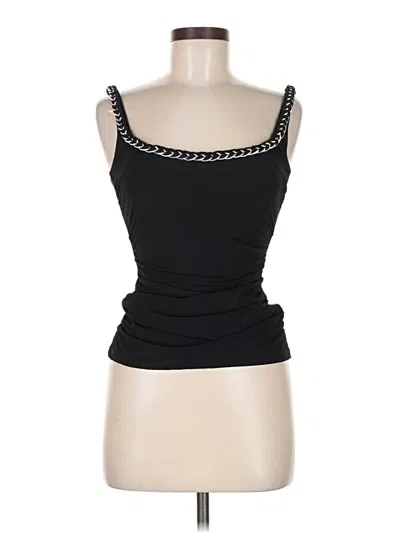 Pre-owned Profile By Gottex Tank Top Black Strapless Neckline Tops
