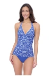 Profile By Gottex Tulip Halter Tankini Top In Royal