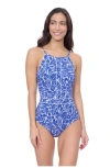 Profile By Gottex Tulip High Neck One Piece In Royal