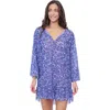 Profile By Gottex Tulip Mesh Tunic With Flounce Coverup In Royal