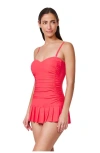 Profile By Gottex Tutti Frutti Bandeau Swimdress In Gold