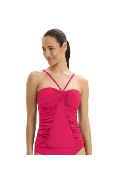 Profile By Gottex Tutti Frutti Bandeau Tankini Top In Pink