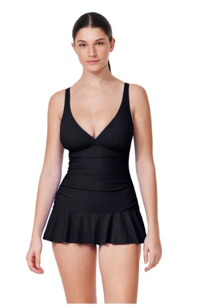 Profile By Gottex Tutti Frutti D-cup Swimdress In Black