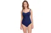 Profile By Gottex Tutti Frutti Underwire Tankini Top D-g Cups In Navy