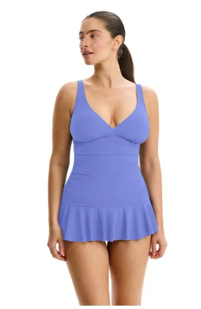 Profile By Gottex Tutti Frutti D-cup Swimdress In Periwinkle