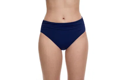 Profile By Gottex Tutti Frutti High Waist Bikini Bottoms In Navy