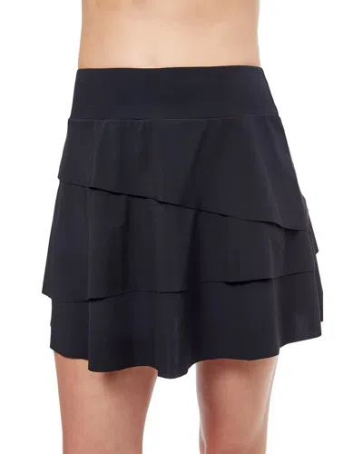 Profile By Gottex Tutti Frutti Layered Skirt In Black