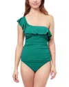Profile By Gottex Tutti Frutti One Shoulder Ruffle Top