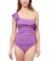 Profile By Gottex Tutti Frutti Ruffle One Shoulder Ruffle Tankini Swim Top