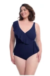 Profile By Gottex Tutti Frutti Plus Size Ruffle Surplice One Piece