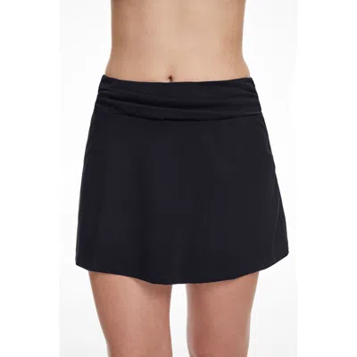 Profile By Gottex Tutti Frutti Pull On Swim Cover Up Skirt In Black