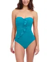 Profile By Gottex Tutti Frutti Ruffle Bandeau One Piece