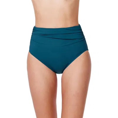 Profile By Gottex Tutti Frutti Shirred High Waist Swim Bottom In Blue