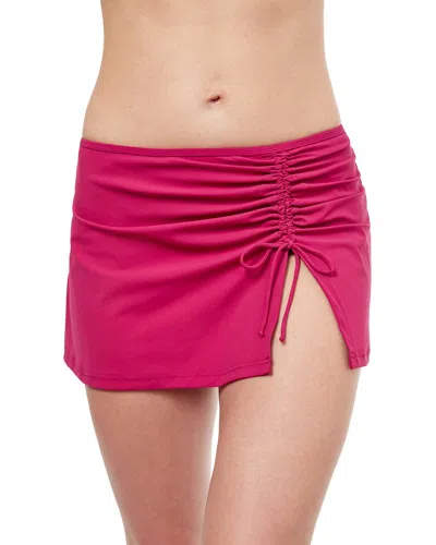 Profile By Gottex Tutti Frutti Side Slit Skirted Bottom In Pink