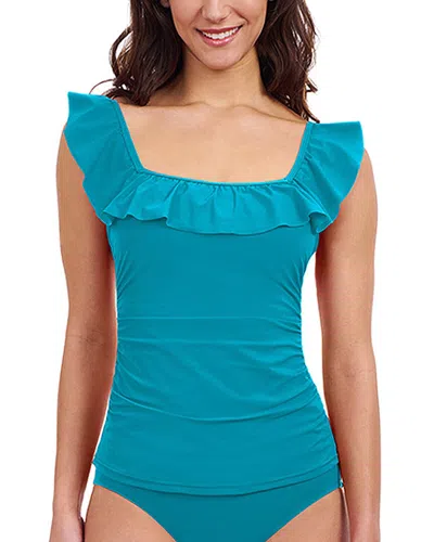 Profile By Gottex Tutti Frutti Square Neck Ruffle Tankini