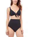 Profile By Gottex Tutti Frutti Tie Knot Bikini Top In Black
