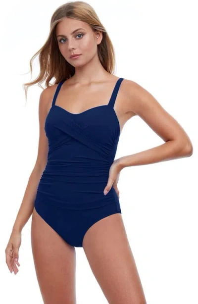 PROFILE BY GOTTEX PROFILE BY GOTTEX TUTTI FRUTTI UNDERWIRE D-CUP RUCHED ONE PIECE