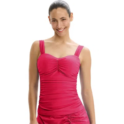 Profile By Gottex Tutti Frutti Underwire D-cup Tankini Top In Pink