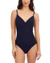 Profile By Gottex Tutti Frutti V Neck One Piece Swimsuit In Black