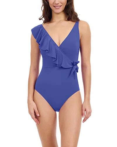PROFILE BY GOTTEX PROFILE BY GOTTEX TUTTI FRUTTI V NECK RUFFLE SURPLICE SWIMSUIT