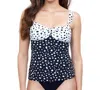 Profile By Gottex Twist Front Tankini Top In Pro Dotty In Multi