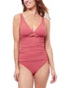 Profile By Gottex Unchain My Heart V-neck One-piece