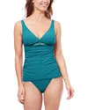 Profile By Gottex Unchain My Heart Halter V Neck One Piece Swimsuit