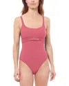 Profile By Gottex Rendez-vous Square Neck One-piece In Pink