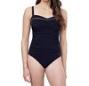 Profile By Gottex Underwire D-cup Wide Strap One Piece Swimsuit In Pro Belle Curve Black In Multi