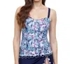 Profile By Gottex Underwire E-cup Tankini Top In Snake Charm In Multi