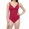 Profile By Gottex Underwire V-neck One Piece Swimsuit In Pro Tutti Frutti Ruby In Multi