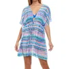 Profile By Gottex V-neck Mesh Tunic Cover Up In Spritz In Multi